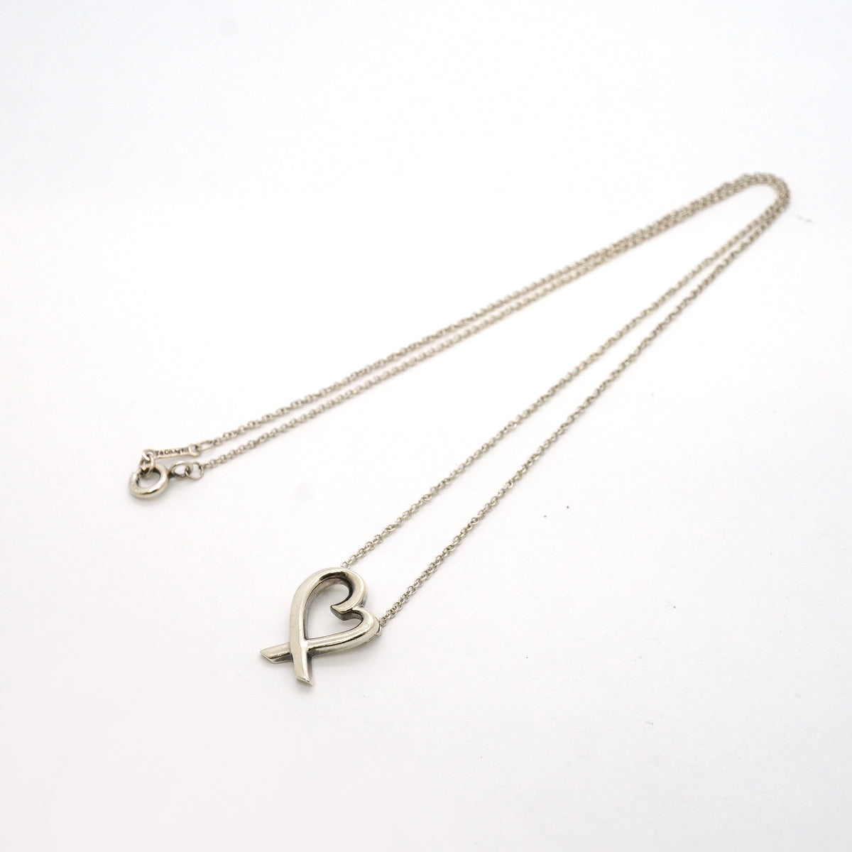 【6jib0544】ティファニー ネックレス ラビングハート シルバー925【中古】レディース