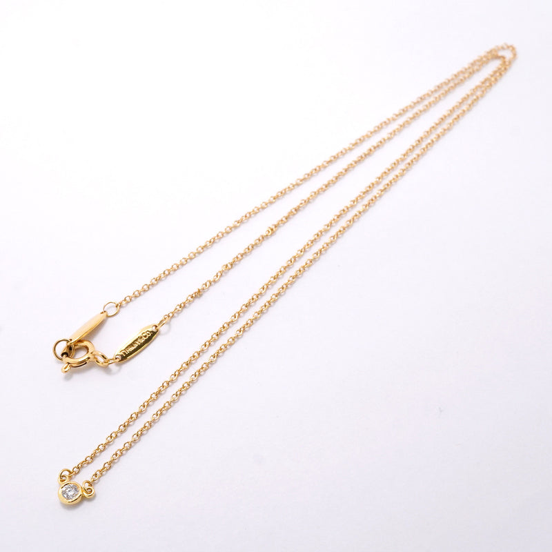 【6jib0554】ティファニー ネックレス バイザヤード 1PD K18YG イエローゴールド ダイヤモンド【中古】レディース