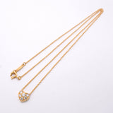 【6jib0555】ティファニー ネックレス ハート パヴェ K18YG イエローゴールド ダイヤモンド【中古】レディース