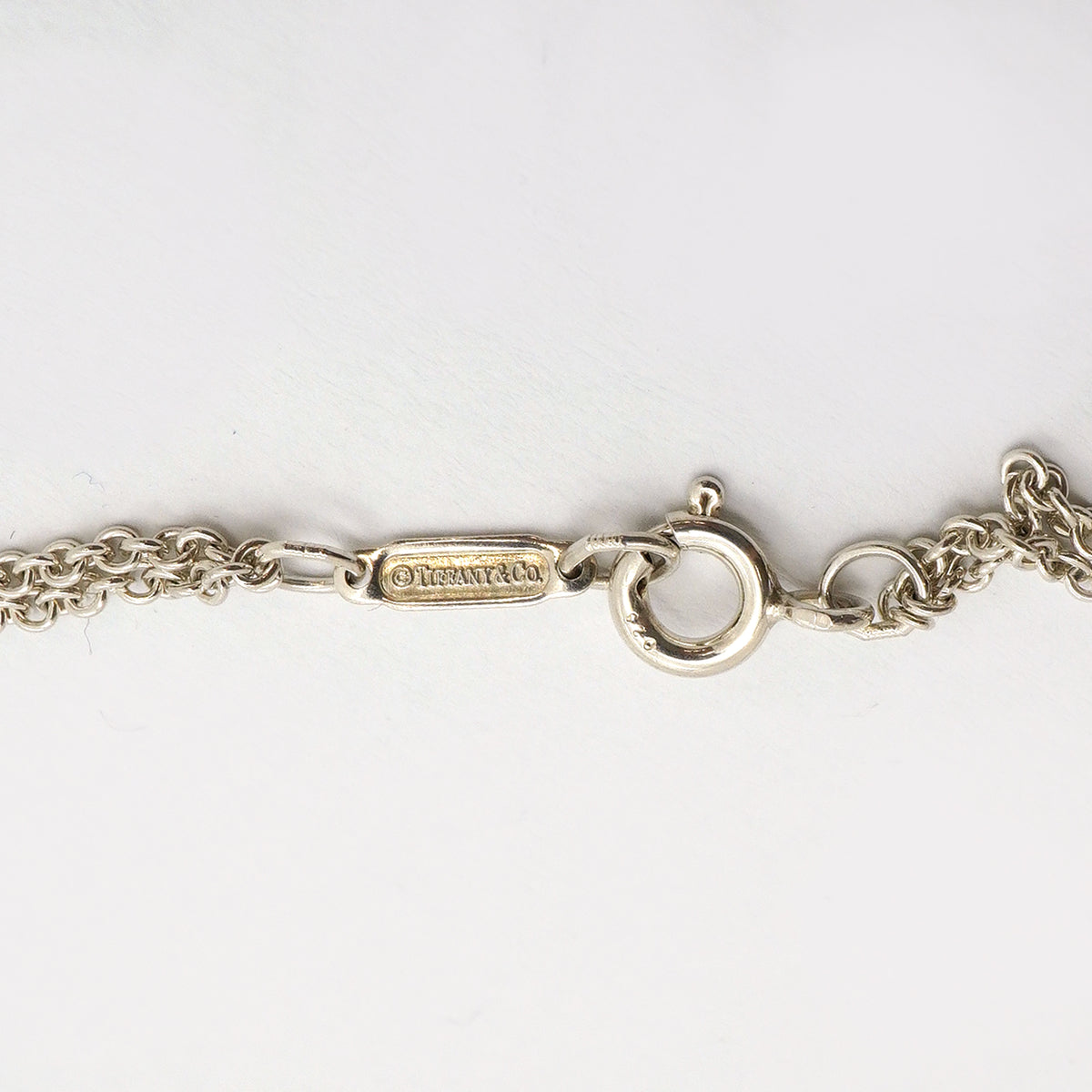 【6jib0560】ティファニー ネックレス インフィニティ ダブルチェーン シルバー925【中古】レディース