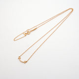 【6jib0566】ティファニー ネックレス Tスマイル ミニ K18PG ピンクゴールド ダイヤモンド【中古】レディース