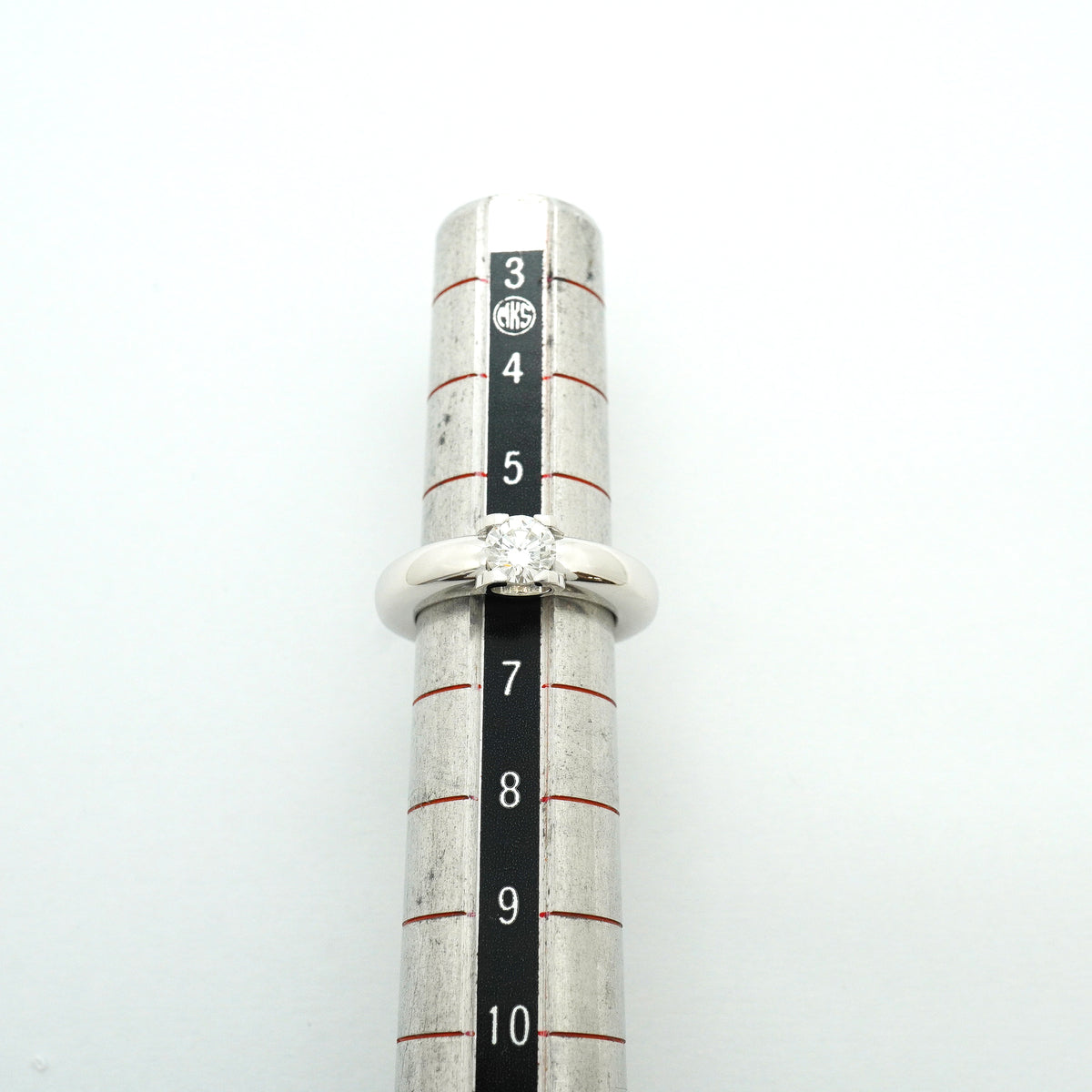 【6jib0573】カルティエ リング ソリテール Cドゥ 1PD K18WG ホワイトゴールド ダイヤモンド ＃46【中古】レディース