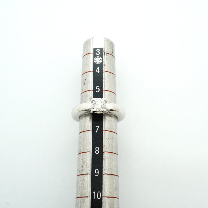 【6jib0573】カルティエ リング ソリテール Cドゥ 1PD K18WG ホワイトゴールド ダイヤモンド ＃46【中古】レディース