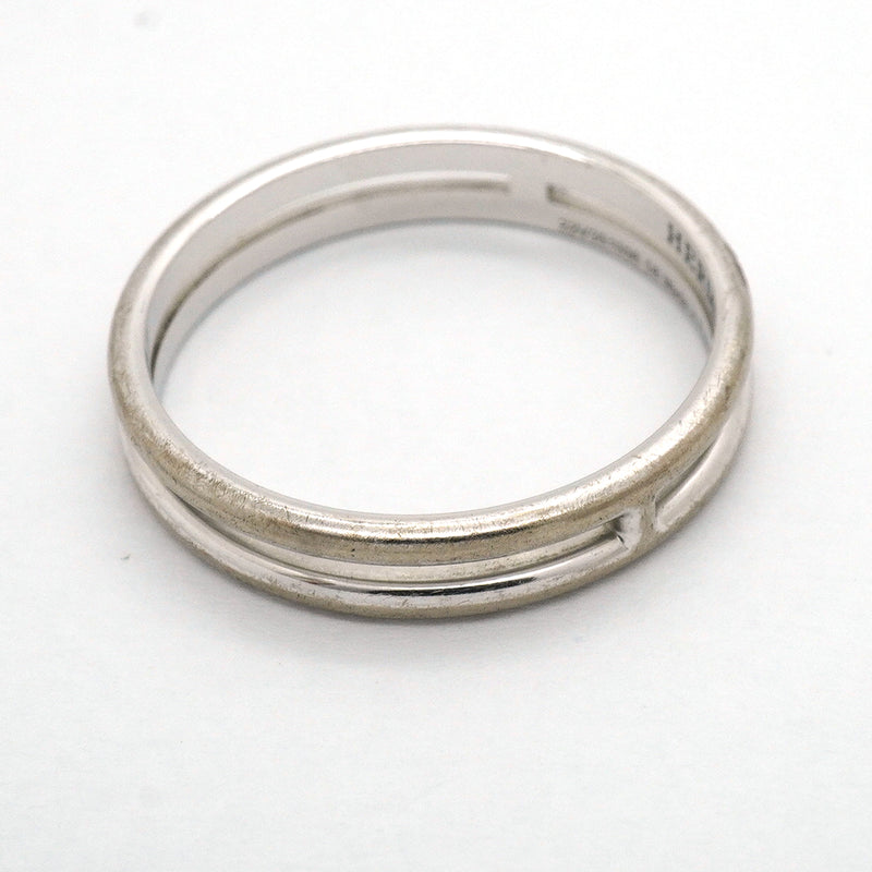 【6jib0577】エルメス リング アリアンヌ K18WG ホワイトゴールド ＃58【中古】メンズ