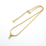【6jib0578】クリスチャンディオール ネックレス GPメッキ ラインストーン ゴールド【中古】レディース