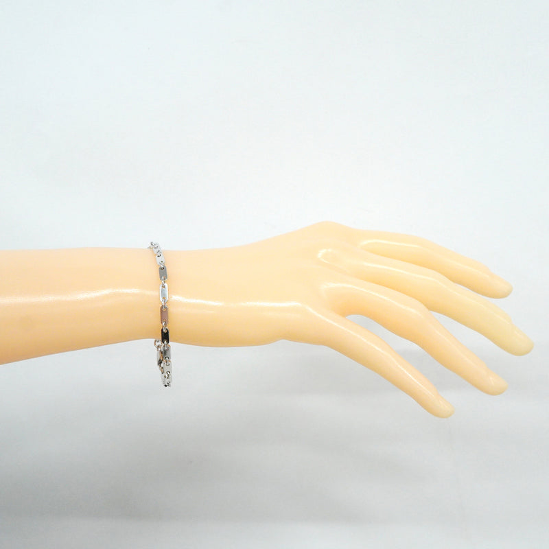 【6jib0582】カルティエ ブレスレット フィガロ K18WG ホワイトゴールド【中古】メンズ レディース ユニセックス