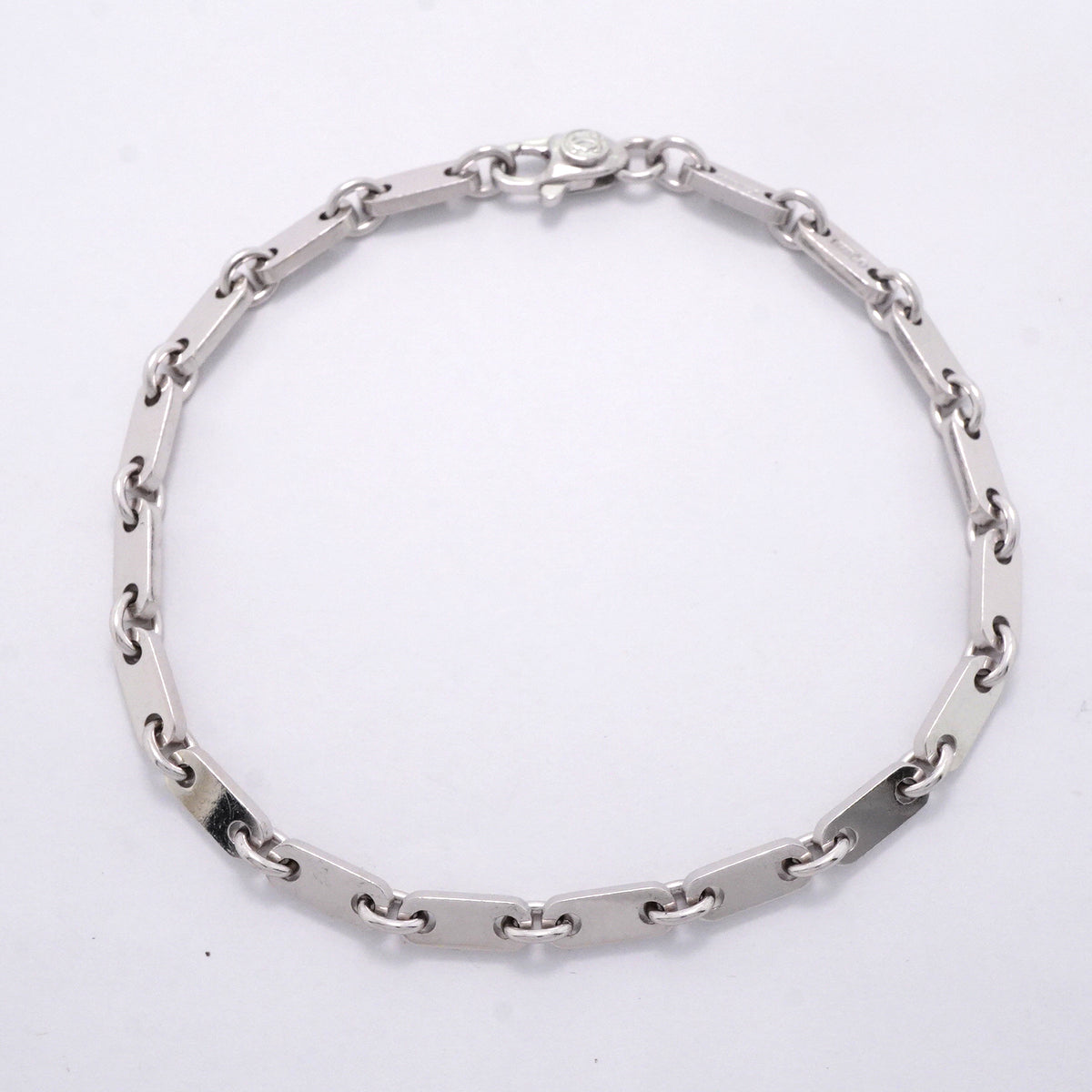【6jib0582】カルティエ ブレスレット フィガロ K18WG ホワイトゴールド【中古】メンズ レディース ユニセックス