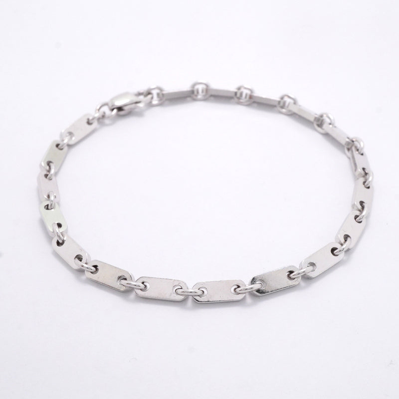 【6jib0582】カルティエ ブレスレット フィガロ K18WG ホワイトゴールド【中古】メンズ レディース ユニセックス