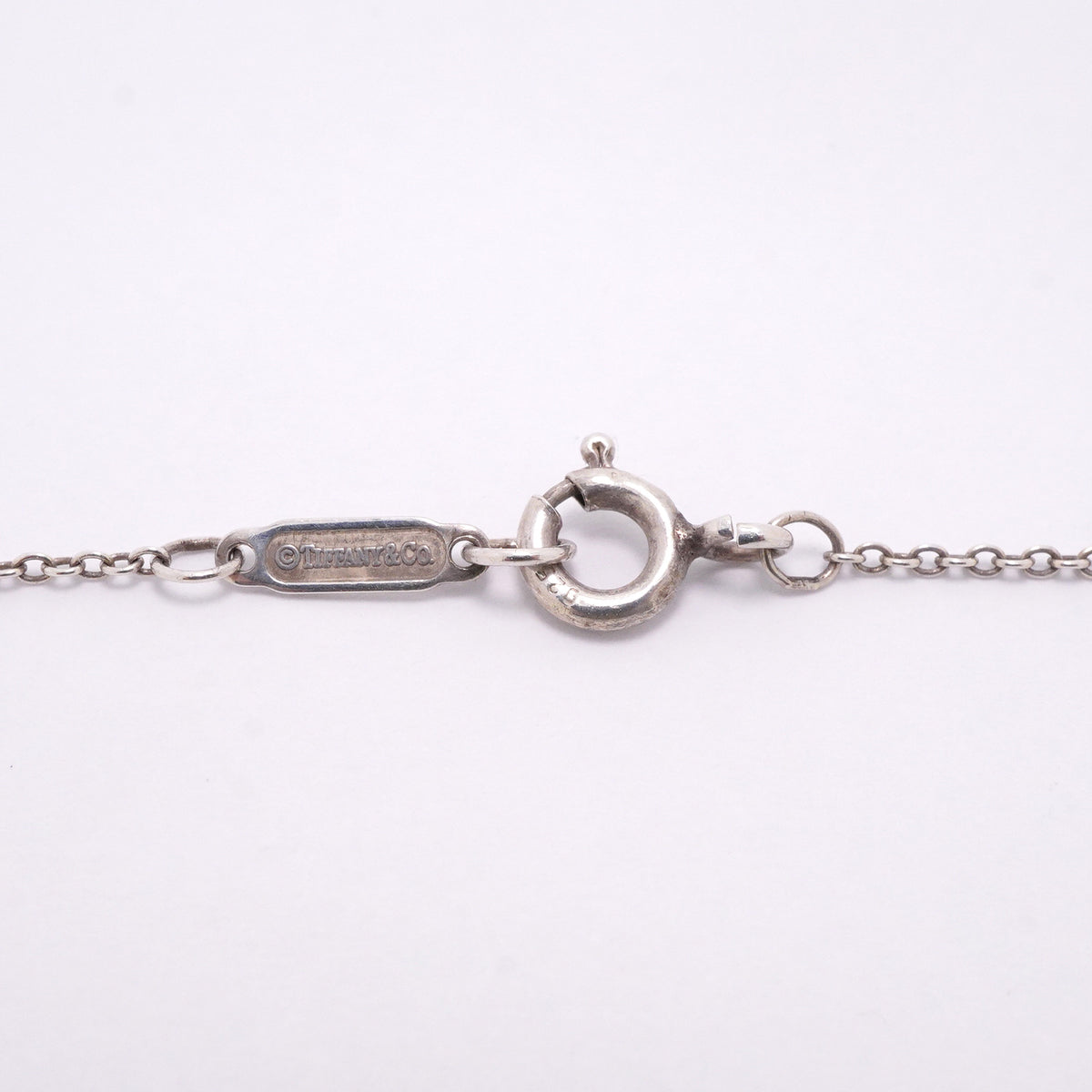 【6jib0584】ティファニー ネックレス 1837/ラウンドロック 1PD シルバー925 ダイヤモンド【中古】レディース