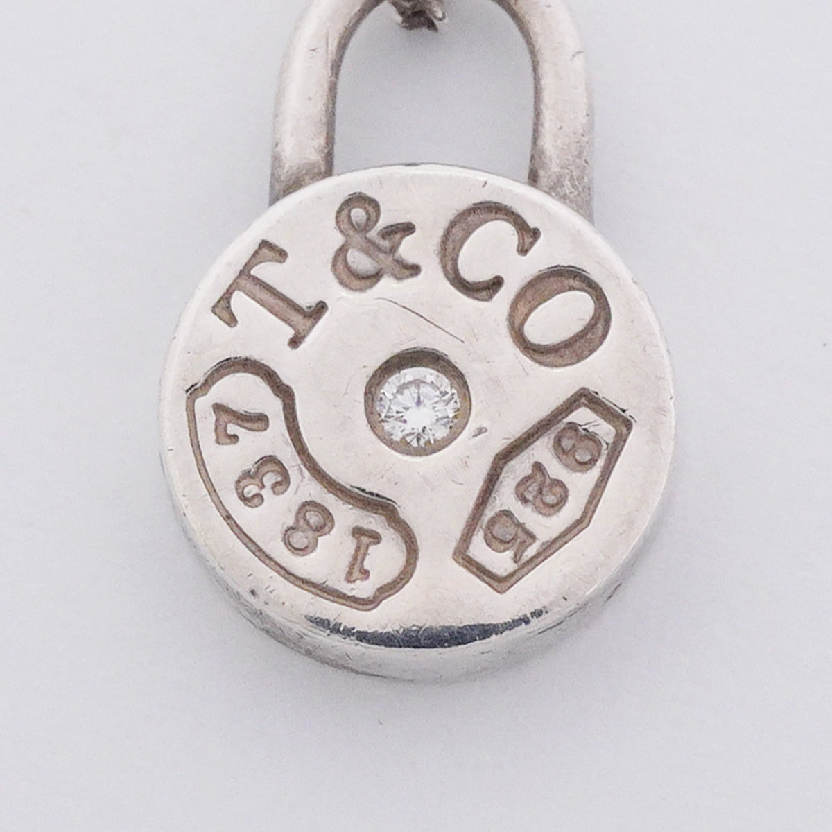 【6jib0584】ティファニー ネックレス 1837/ラウンドロック 1PD シルバー925 ダイヤモンド【中古】レディース