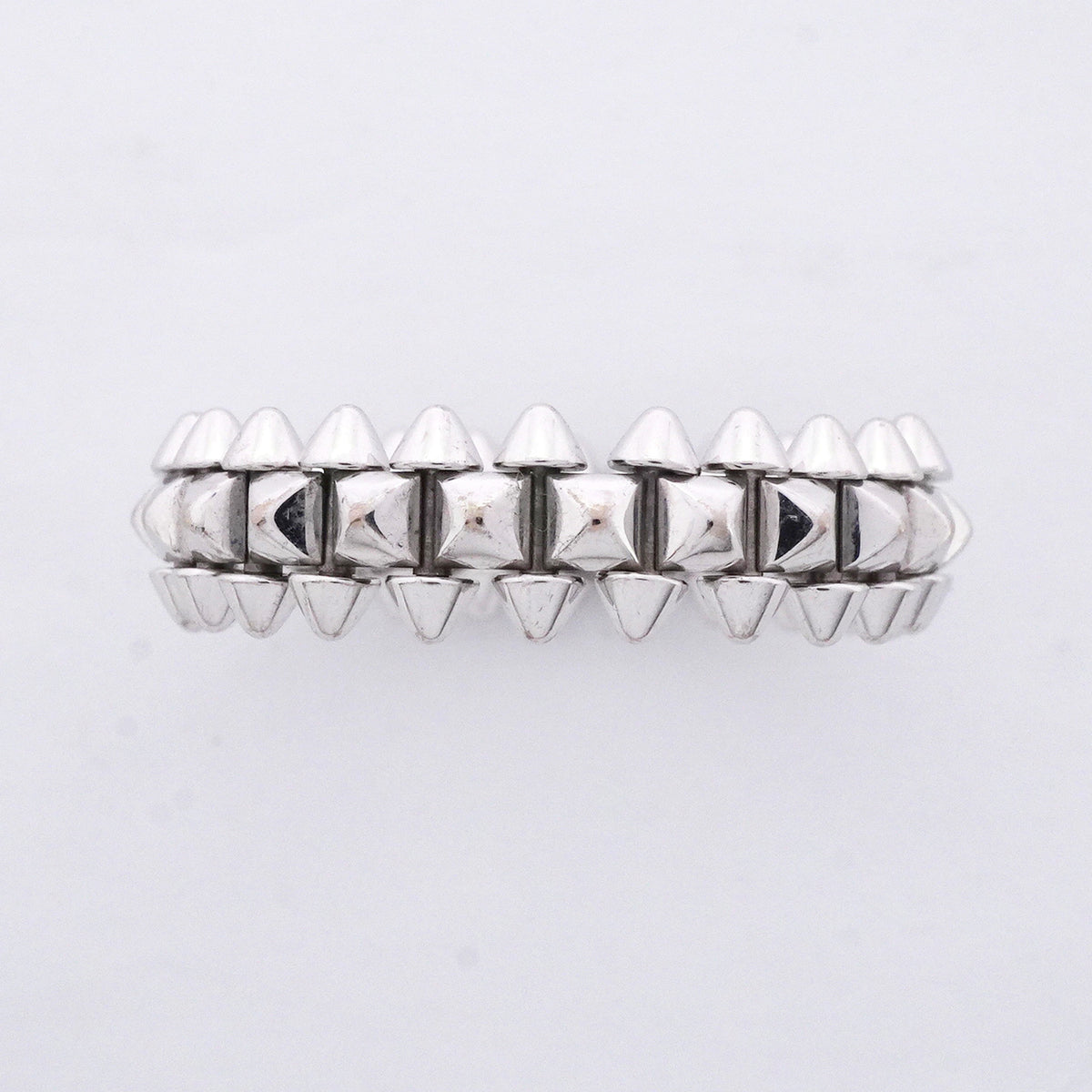 【6jib0587】カルティエ リング クラッシュ/スモールモデル K18WG ホワイトゴールド ＃58【中古】メンズ