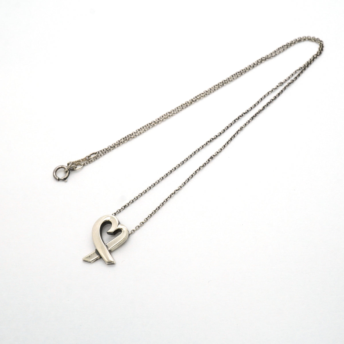 【6jib0595】ティファニー ネックレス ラビングハート シルバー925【中古】レディース