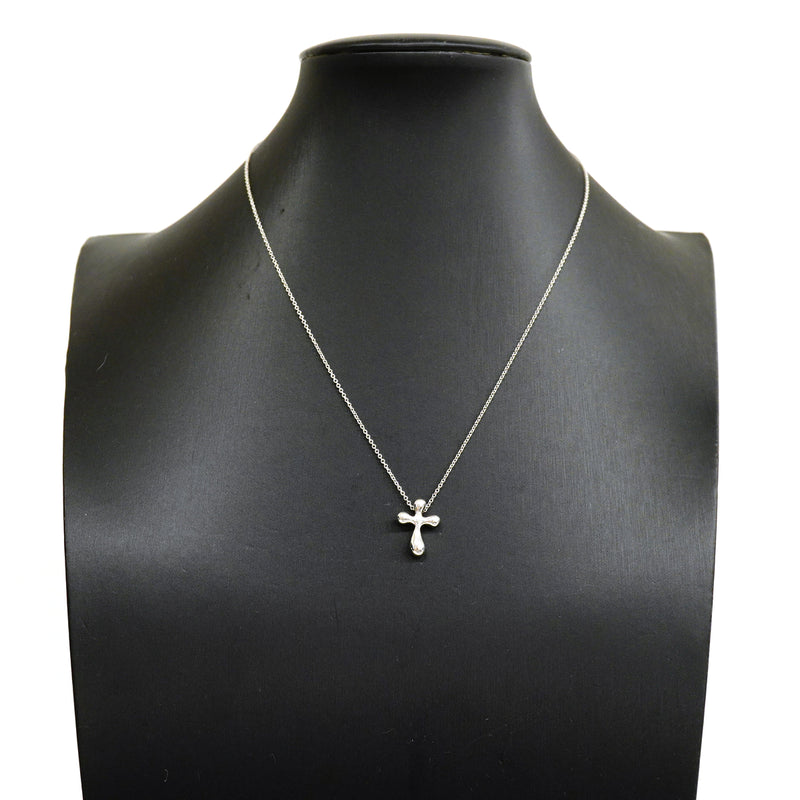 【6jib0599】ティファニー ネックレス スモールクロス シルバー925【中古】レディース