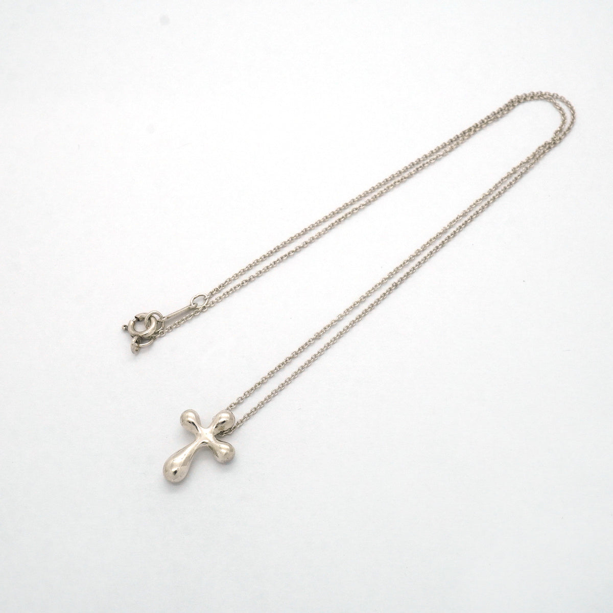 【6jib0599】ティファニー ネックレス スモールクロス シルバー925【中古】レディース
