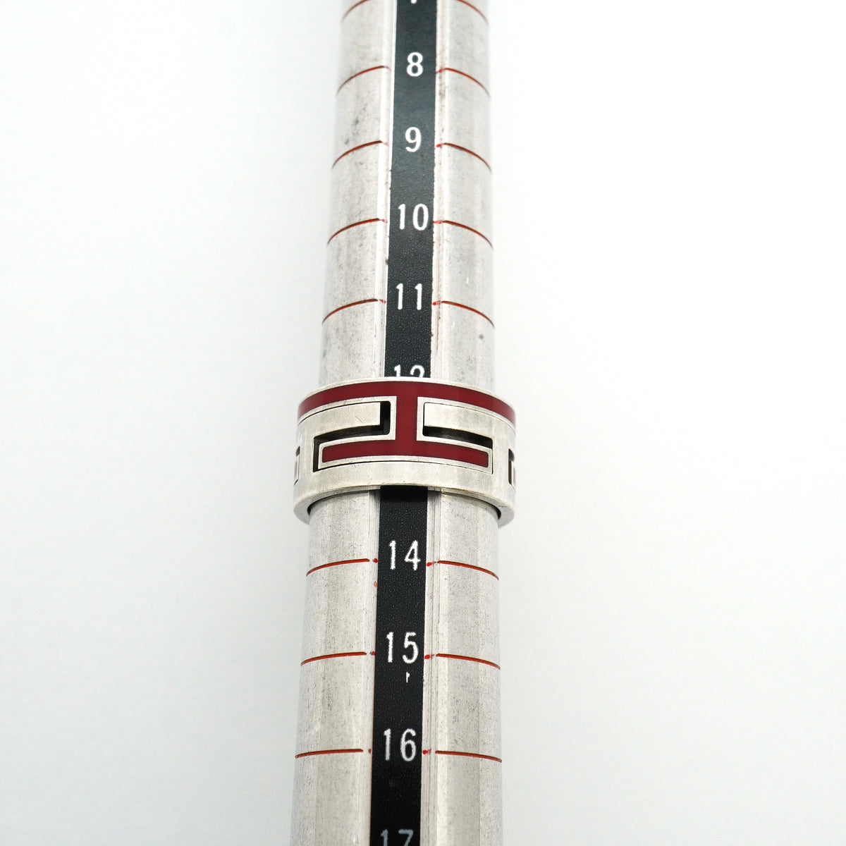 【6jib0609】エルメス リング ムーブアッシュ シルバー925 レッド ＃53【中古】レディース