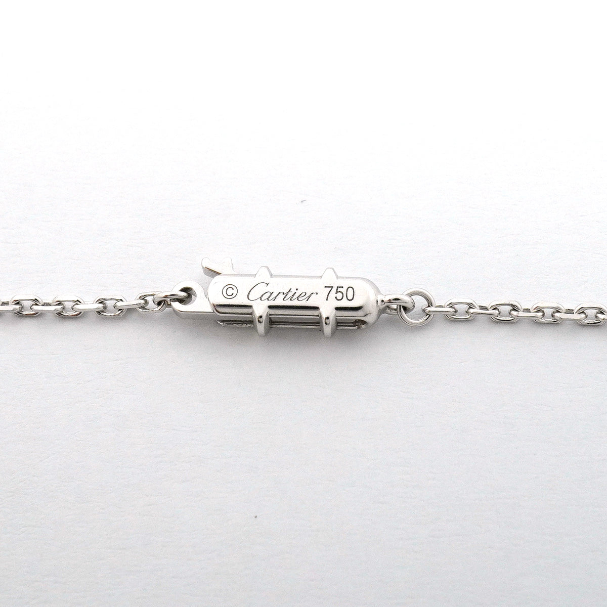 【6jib0610】カルティエ ネックレス Cハート K18WG ホワイトゴールド ダイヤモンド【中古】レディース