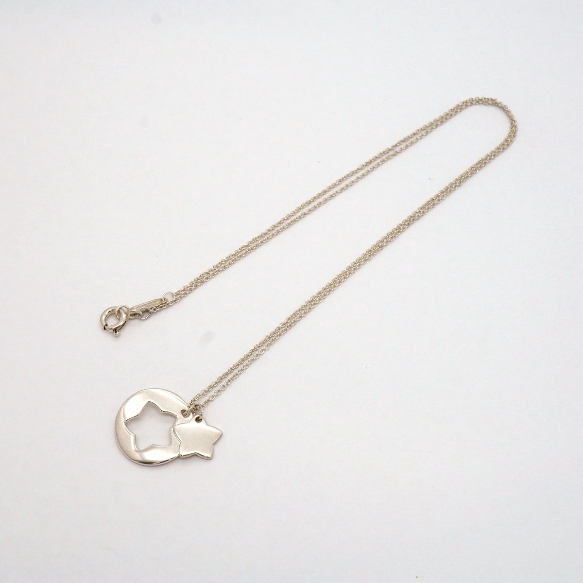 【6jib0619】ティファニー ネックレス スターカットアウト 丸型 サークル シルバー925【中古】レディース