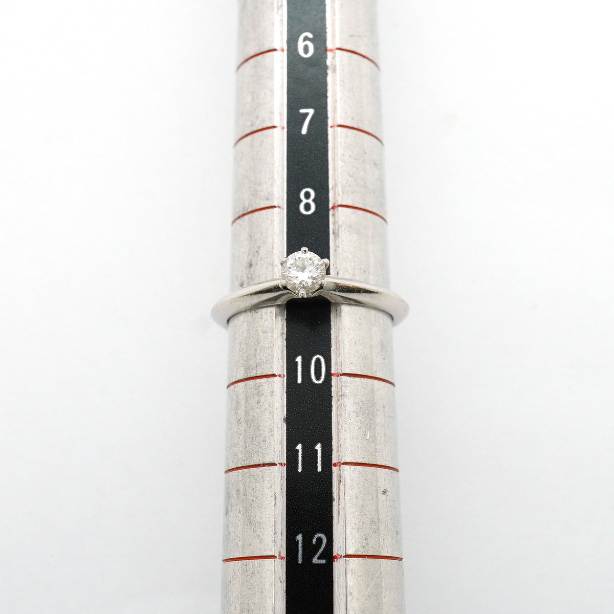 【6jib0620】ティファニー リング ソリティア 1PD Pt950 プラチナ ダイヤモンド 0.22ct 9号【中古】レディース