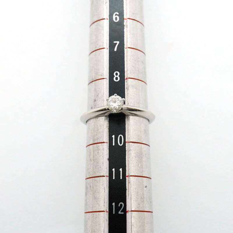 【6jib0620】ティファニー リング ソリティア 1PD Pt950 プラチナ ダイヤモンド 0.22ct 9号【中古】レディース