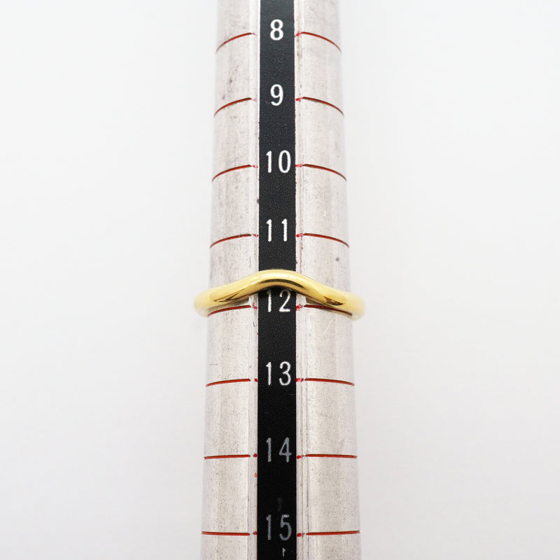 【6jib0640】ティファニー リング カーブドバンド K18YG イエローゴールド 11.5号【中古】レディース