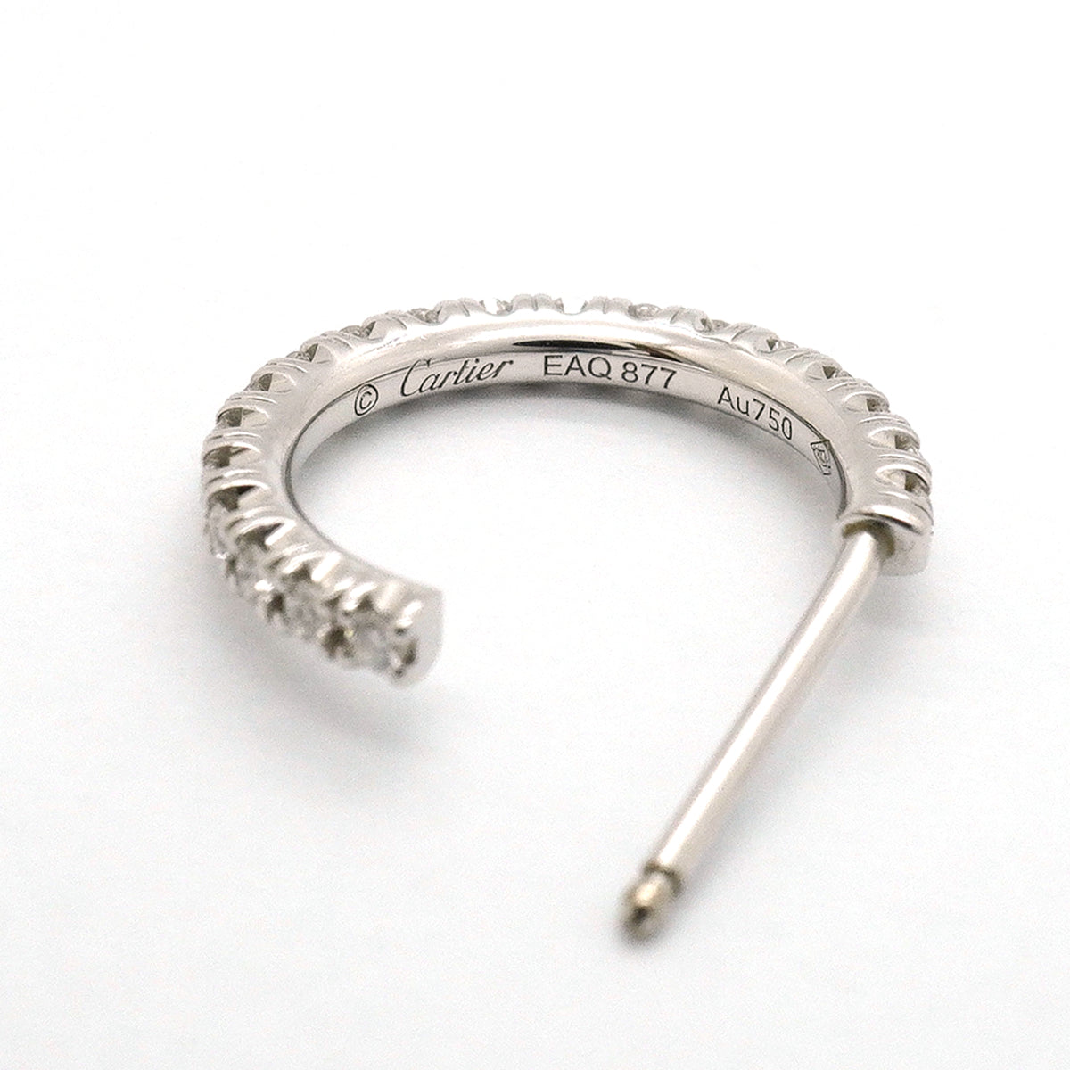 【6jib0642】カルティエ ピアス エタンセル ドゥ SM K18WG ホワイトゴールド ダイヤモンド【中古】レディース