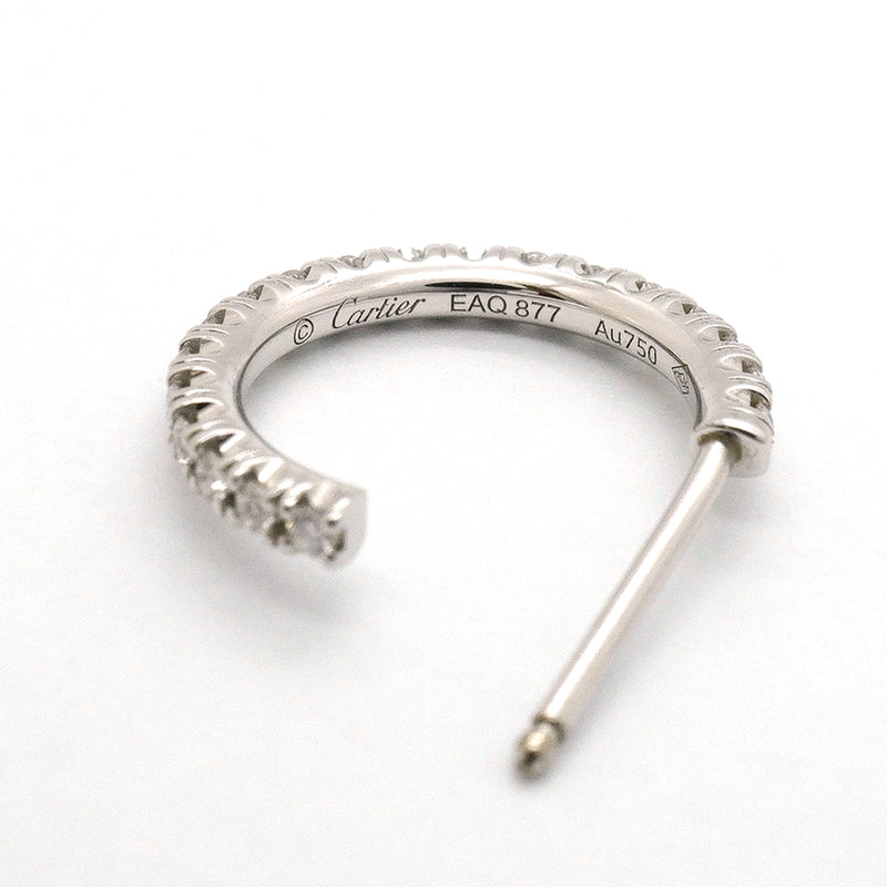 【6jib0642】カルティエ ピアス エタンセル ドゥ SM K18WG ホワイトゴールド ダイヤモンド【中古】レディース