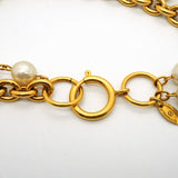 【6jib0643】シャネル ネックレス ヴィンテージ GPメッキ フェイクパール ゴールド【中古】レディース