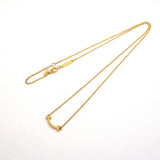 【6jib0644】ティファニー ネックレス Tスマイル ミニ K18YG イエローゴールド【中古】レディース