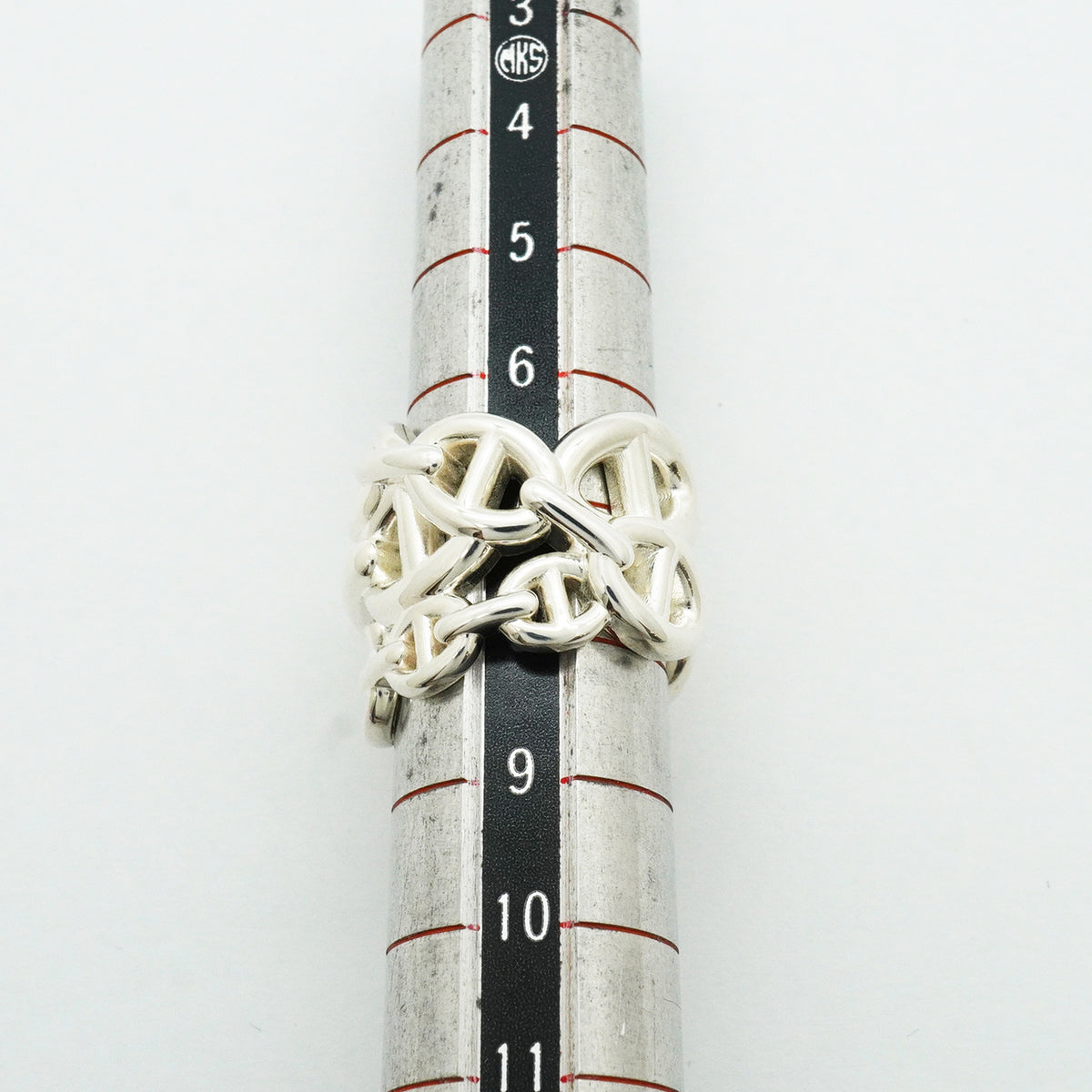 【6jib0647】エルメス リング アンシェネ シェーヌダンクル シルバー925 ＃47【中古】レディース