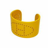 【6jib0649】エルメス バングル エブリン/カフ アルミニウム イエロー【中古】レディース