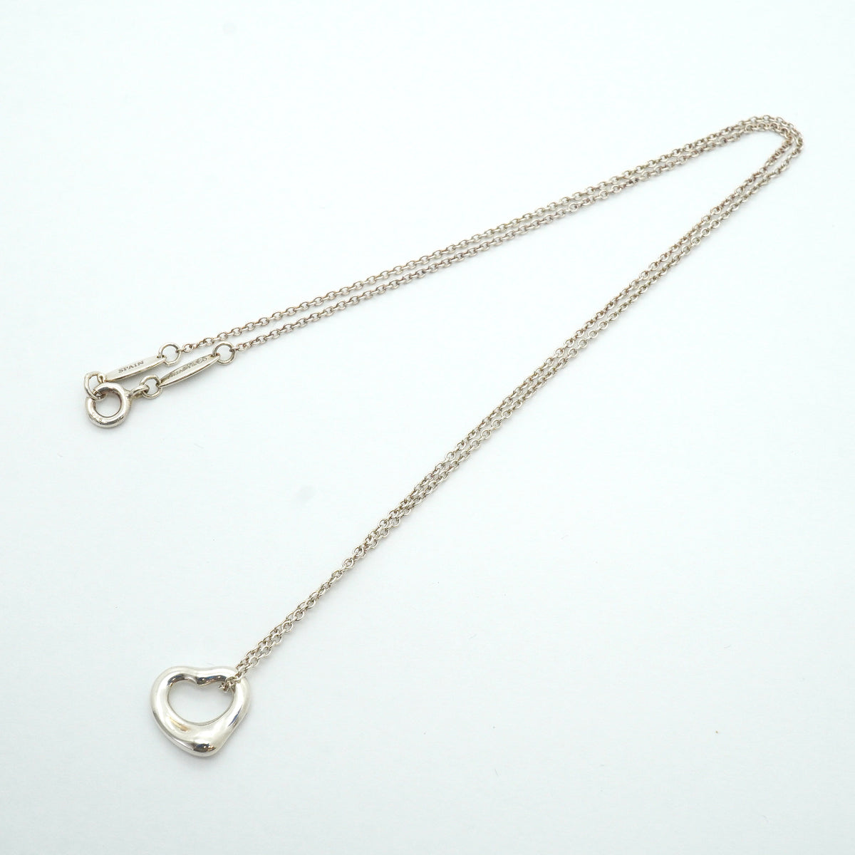 【6jib0655】ティファニー ネックレス オープンハート シルバー925【中古】レディース