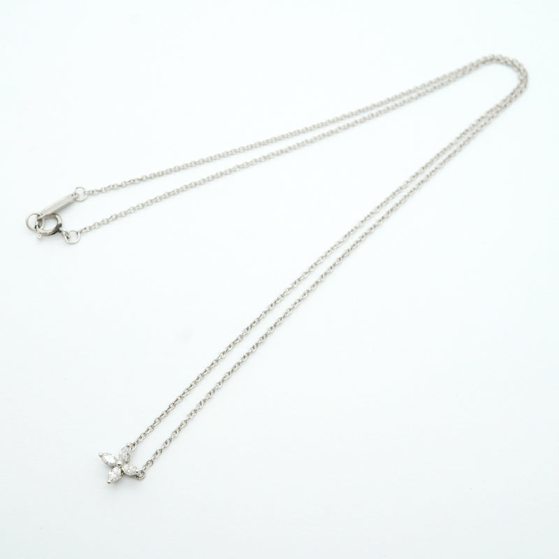 【6jib0656】ティファニー ネックレス ビクトリア ミニ Pt950 プラチナ ダイヤモンド【中古】レディース