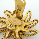 【6jib0663】シャネル イヤリング ヴィンテージ ココマーク 太陽モチーフ GPメッキ ゴールド【中古】レディース
