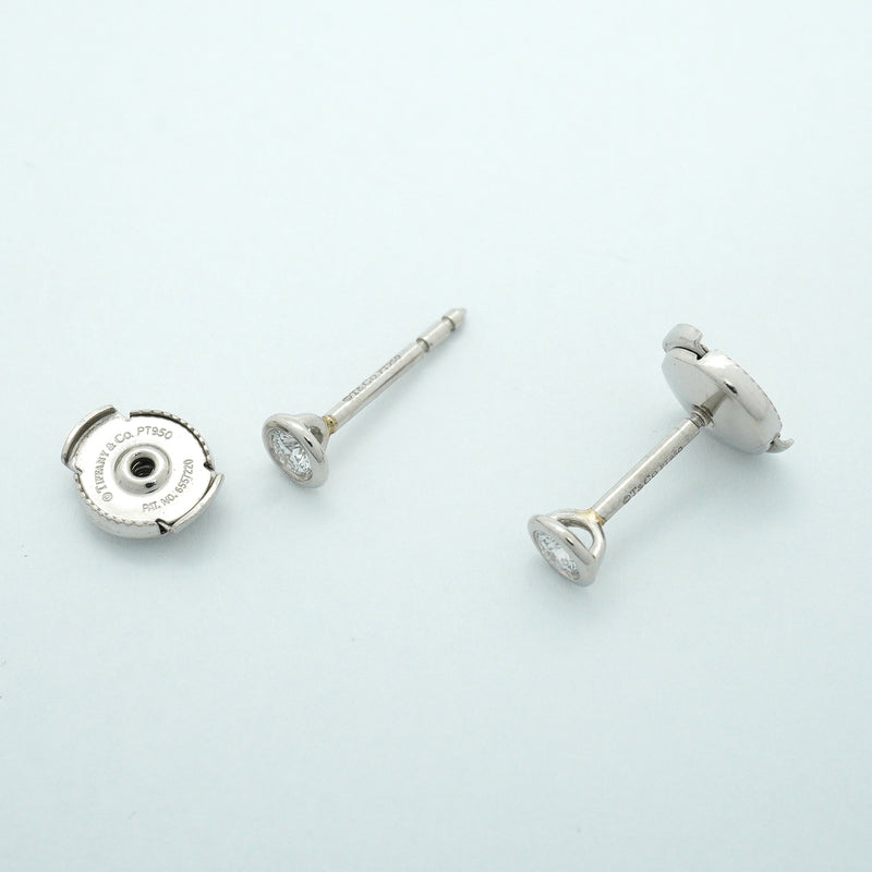 【6jib0665】ティファニー ピアス バイザヤード 1PD Pt950 プラチナ ダイヤモンド【中古】レディース