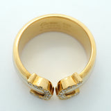 【6jib0671】カルティエ リング 2C K18YG イエローゴールド K18WG ホワイトゴールド K18PG ピンクゴールド/ダイヤモンド ＃55【中古】レディース