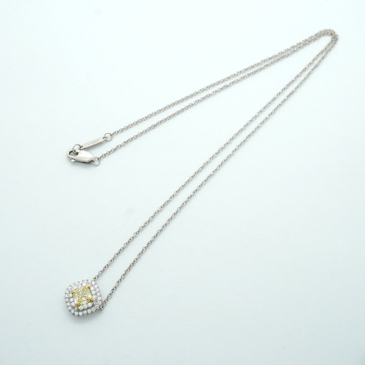 【6jib0674】ティファニー ネックレス ソレスト K18YG イエローゴールド Pt950 プラチナ ダイヤモンド/イエローダイヤモンド【中古】レディース