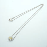 【6jib0674】ティファニー ネックレス ソレスト K18YG イエローゴールド Pt950 プラチナ ダイヤモンド/イエローダイヤモンド【中古】レディース