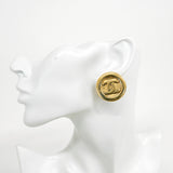 【6jib0677】シャネル イヤリング ヴィンテージ ココマーク 丸型 サークル GPメッキ ゴールド【中古】レディース