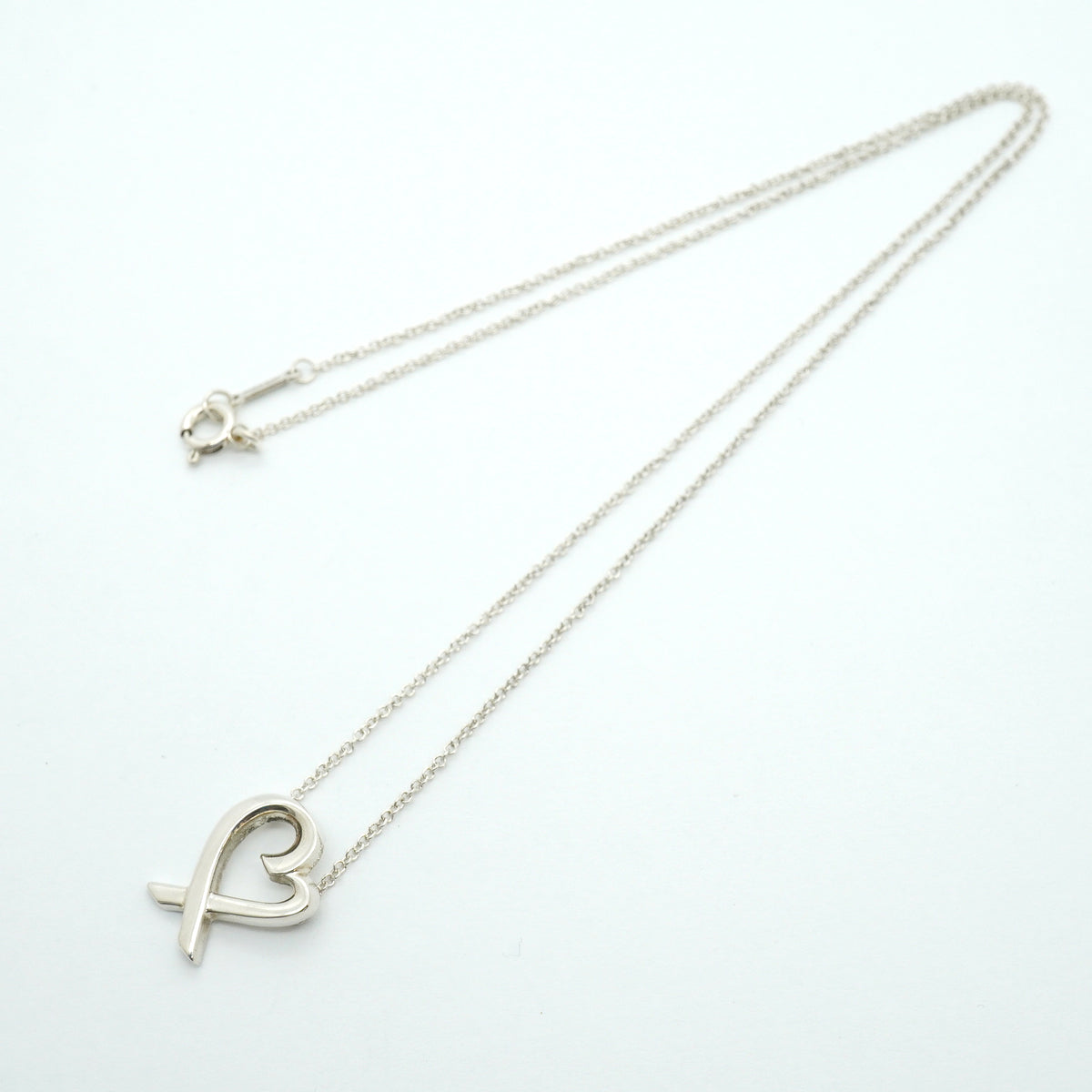 【6jib0683】ティファニー ネックレス ラビングハート シルバー925【中古】レディース
