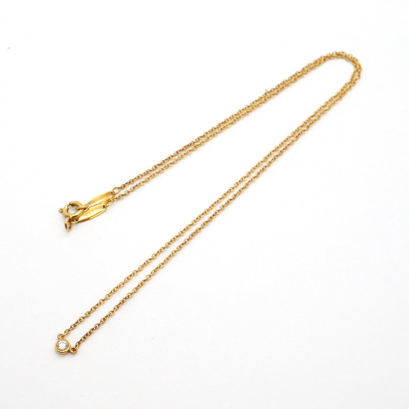 【6jib0685】ティファニー ネックレス バイザヤード 1PD K18YG イエローゴールド ダイヤモンド【中古】レディース