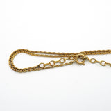 【6jib0688】クリスチャンディオール ネックレス ハートモチーフ GPメッキ カラーストーン ゴールド レッド【中古】レディース