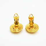 【6jib0689】シャネル イヤリング ヴィンテージ ココマーク オーバル GPメッキ ゴールド【中古】レディース