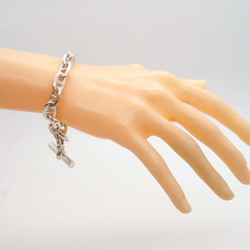 【6jib0690】エルメス ブレスレット シェーヌダンクル MM 15コマ シルバー925【中古】レディース
