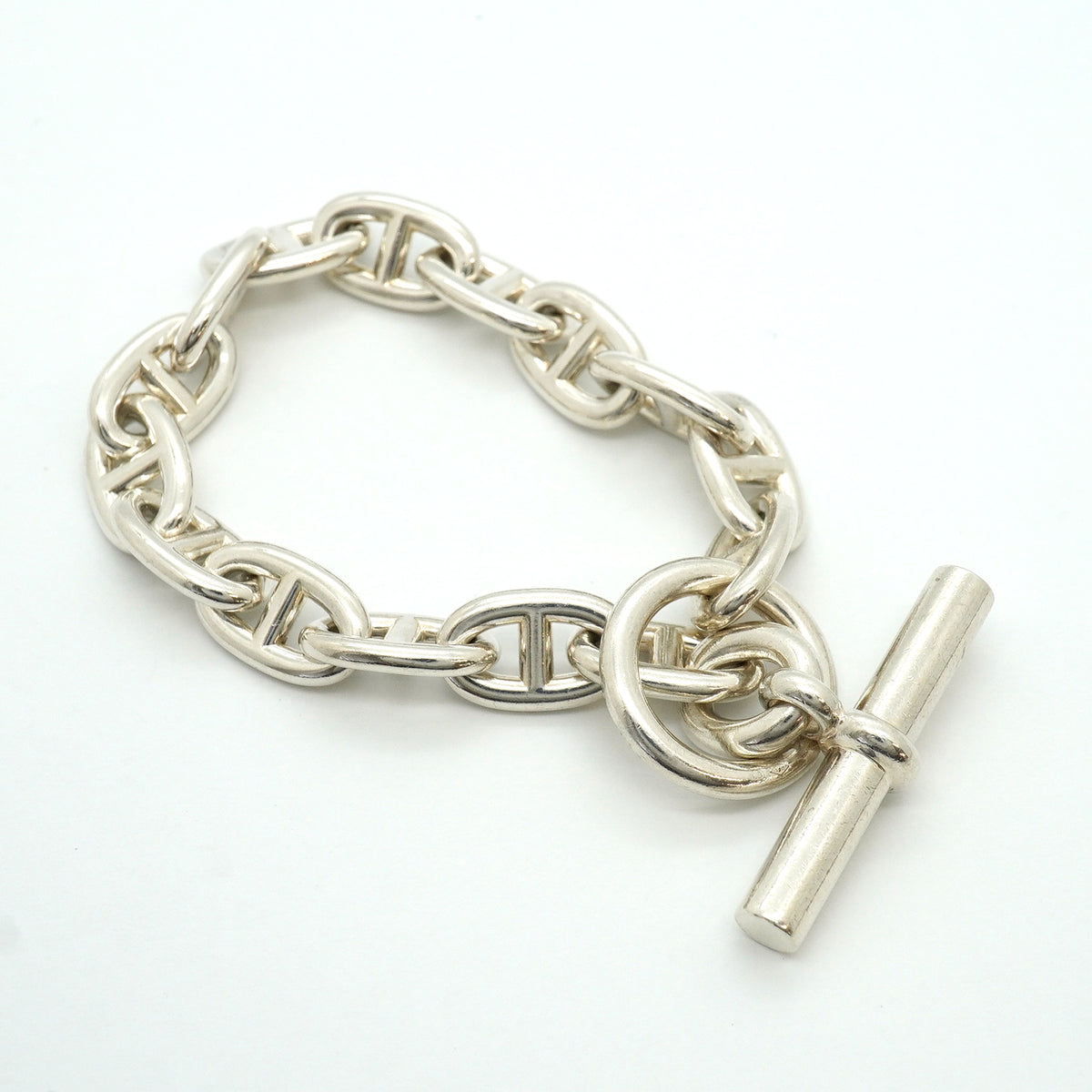 【6jib0690】エルメス ブレスレット シェーヌダンクル MM 15コマ シルバー925【中古】レディース