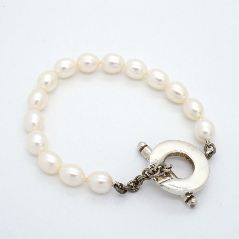 【6jib0691】ティファニー ブレスレット シルバー925 パール【中古】レディース
