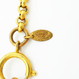 【6jib0693】シャネル ネックレス ヴィンテージ ココマーク 丸型 サークル GPメッキ ゴールド【中古】レディース