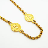 【6jib0693】シャネル ネックレス ヴィンテージ ココマーク 丸型 サークル GPメッキ ゴールド【中古】レディース