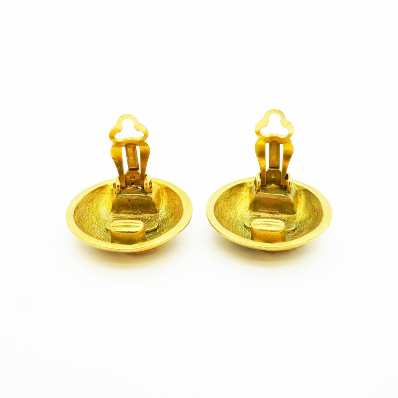 【6jib0694】シャネル イヤリング ヴィンテージ ココマーク 丸型 サークル GPメッキ ゴールド【中古】レディース