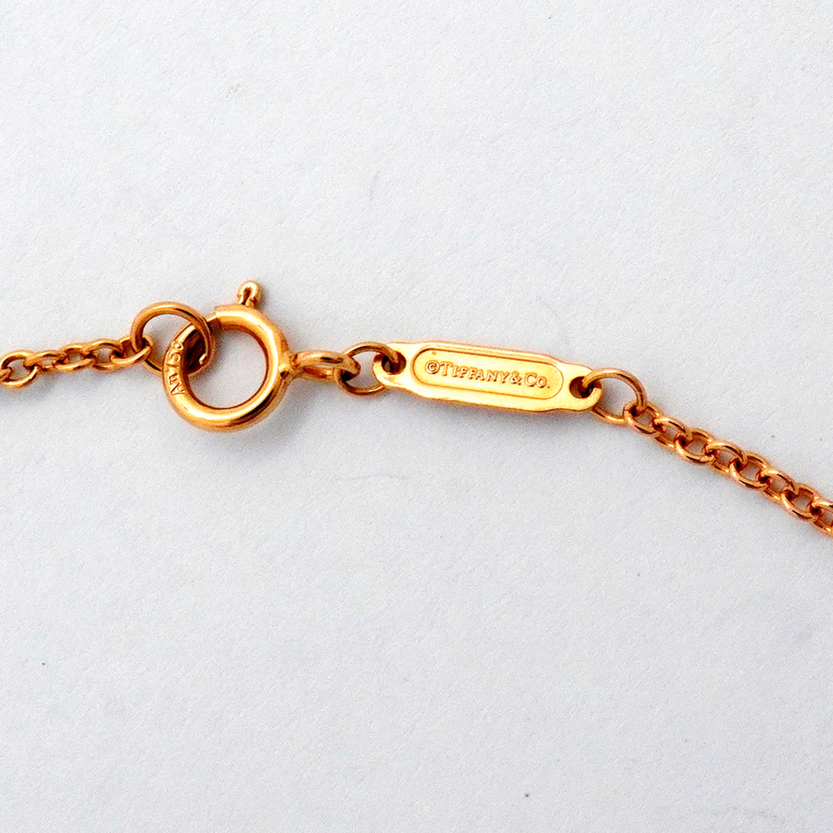 【6jib0695】ティファニー ネックレス ノット K18PG ピンクゴールド ダイヤモンド 0.25ct【中古】レディース