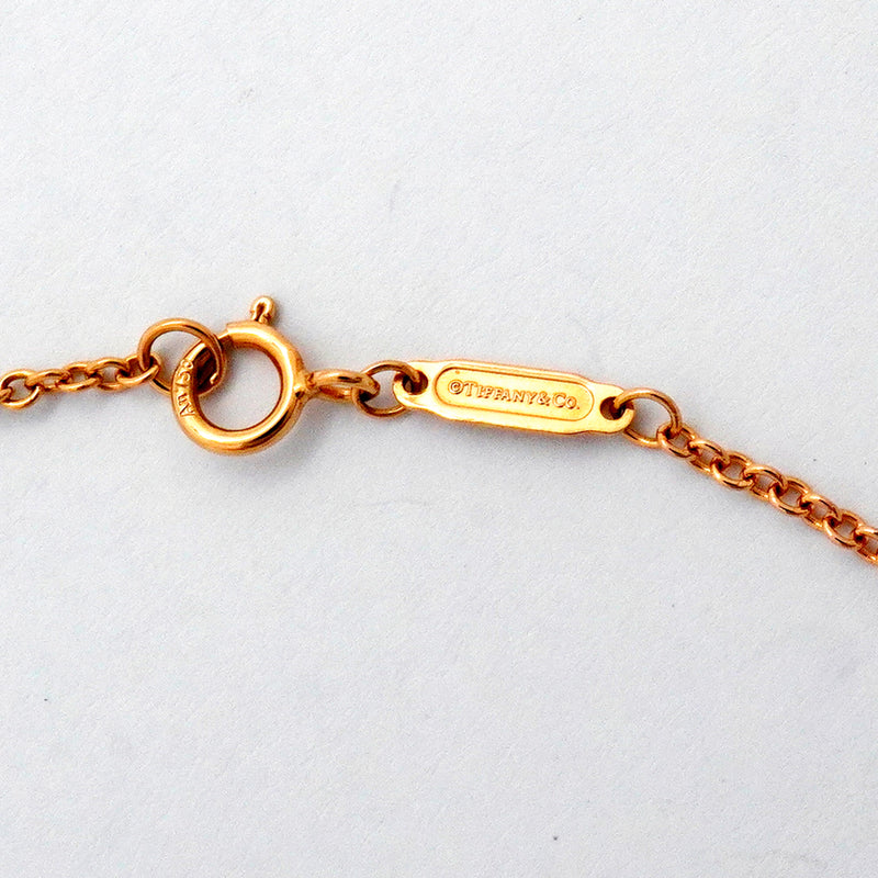【6jib0695】ティファニー ネックレス ノット K18PG ピンクゴールド ダイヤモンド 0.25ct【中古】レディース